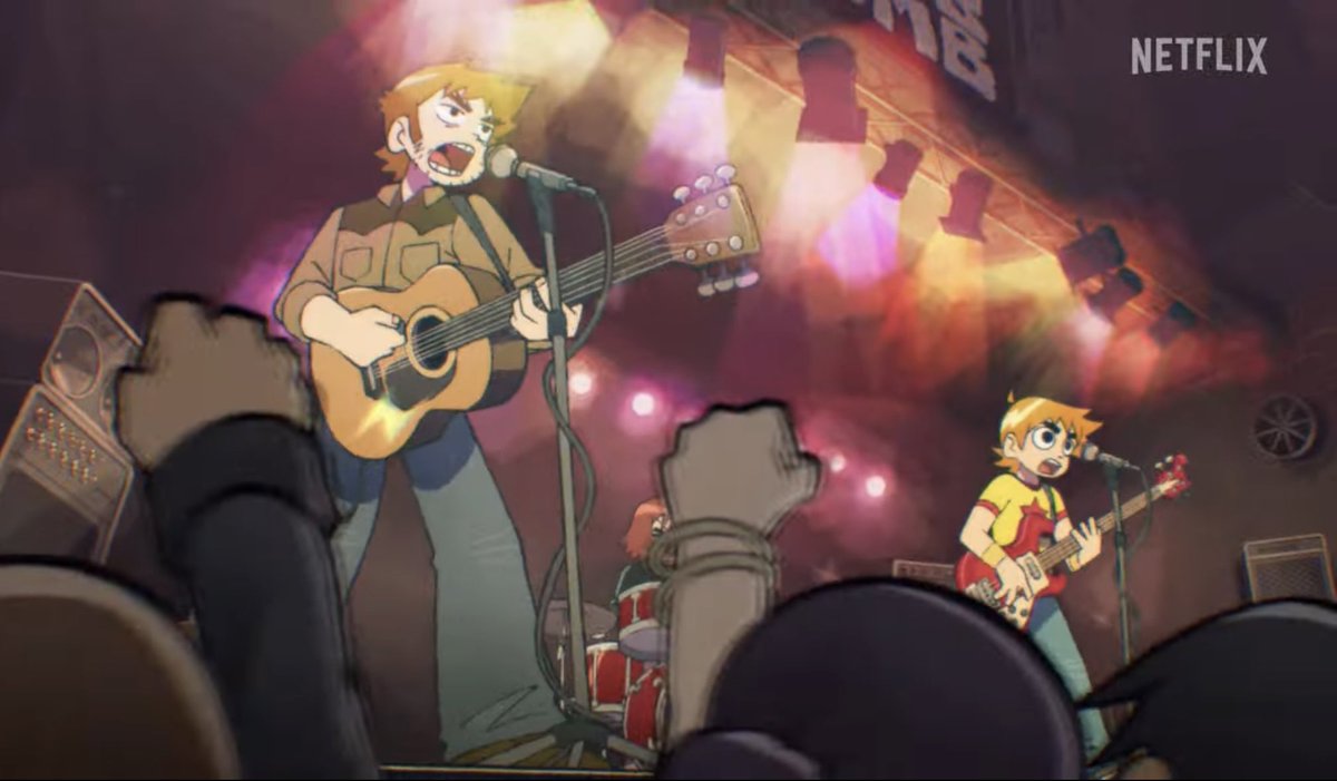 DiscussingFilm's tweet photo. First look at the ‘SCOTT PILGRIM’ anime, starring the original movie cast.

Releasing November 17 on Netflix. https://t.co/0CJoW6oKVJ
