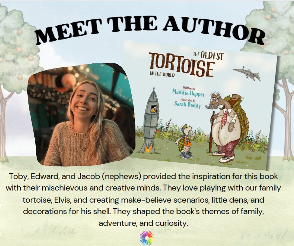 RebuildRelaunch's tweet image. Who is Maddie, the writer behind The Oldest Tortoise In the World?

An ambitious young woman with a background in marketing whose dedication to her nephews continuously forces her to invent new stories.

A little like Papa Jonathan somehow...

Book out 26th September!

#booktwt