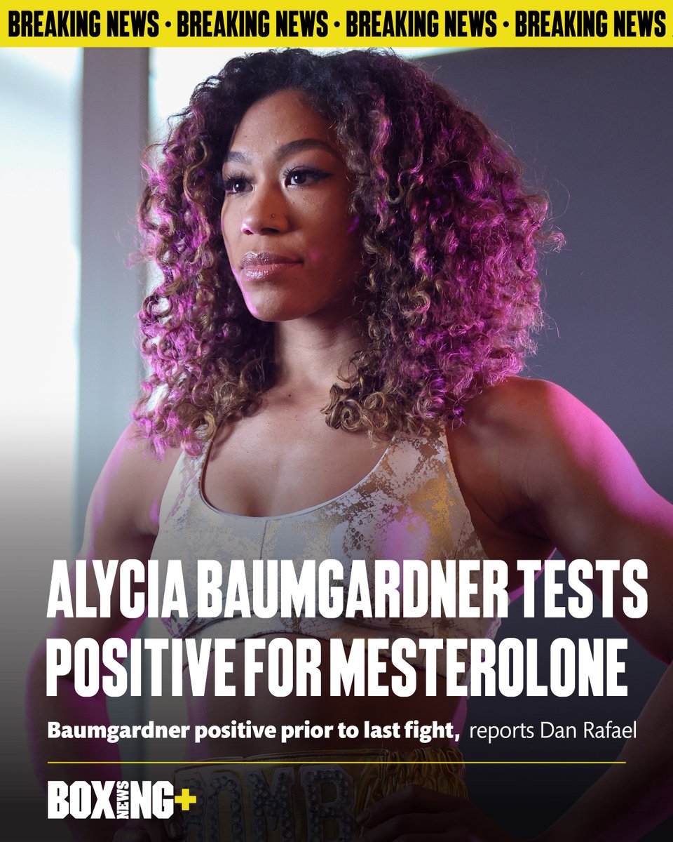 ⚠️ According to @DanRafael1, Alycia Baumgardner tested positive for the banned steroid Mesterolone in a urine test three days prior to her last fight.