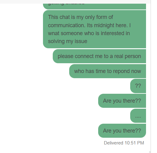 magicstairway's tweet photo. @Mintmobile I have been trying to reach Mint mobile for   so long and I am beyond frustrated as my issue is still not resolved. International roaming is not getting enabled. Waiting in chat and getting no response from customer care :(... #Areyouthere? https://t.co/ZOf12W8Z3q
