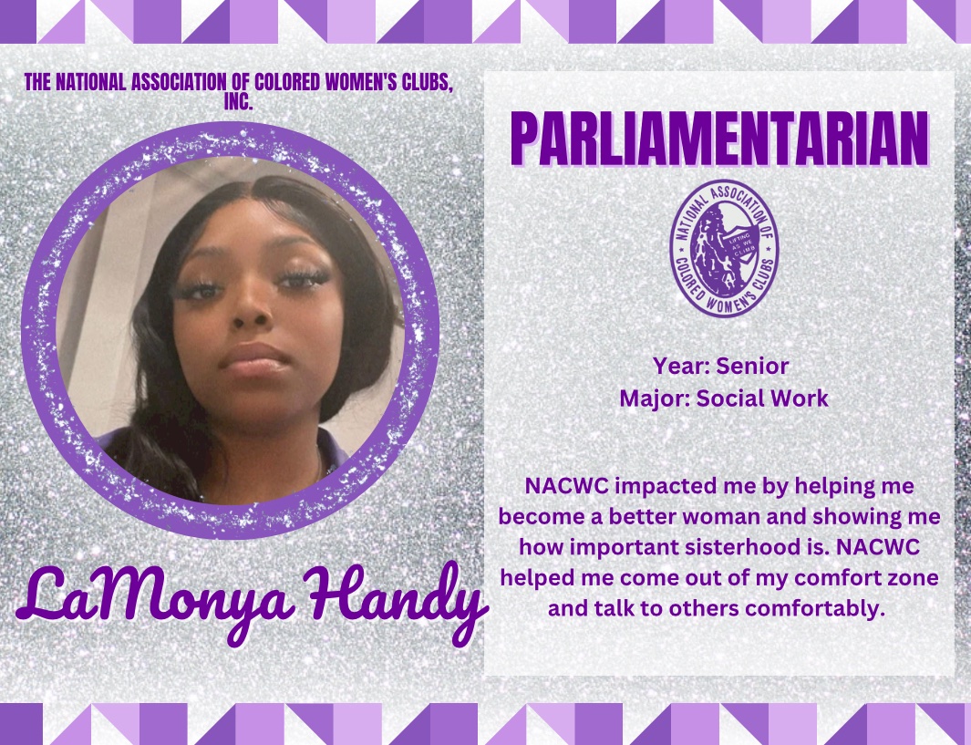 Meet W.O.I’s new Parliamentarian, LaMonya Handy💟