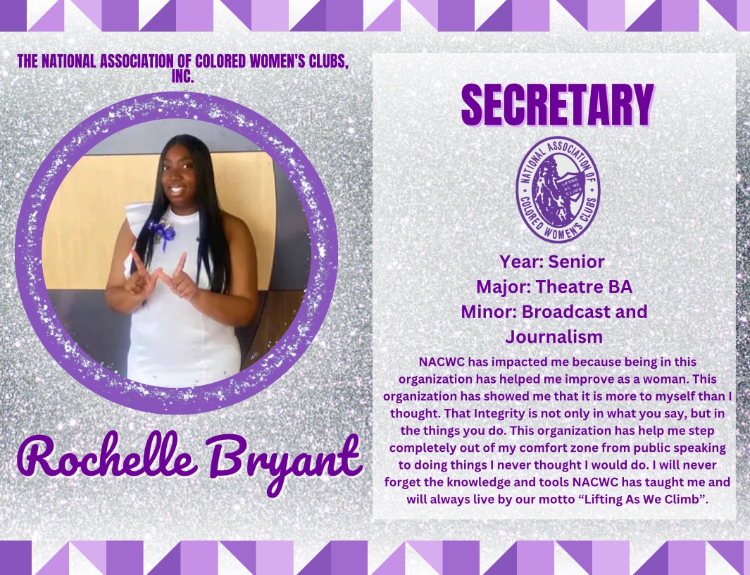 Meet W.O.I’s new Secretary, Rochelle Bryant💟