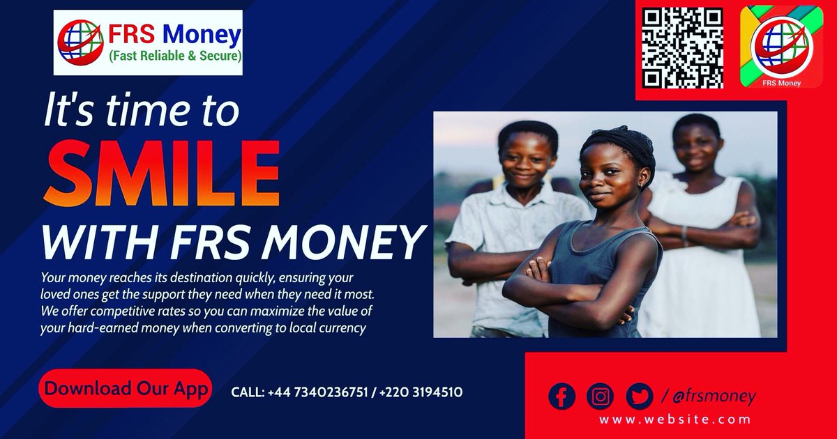 A hassle-free money transfer service designed to help you effortlessly send funds back home to your family and friends. #frsmoney #Gambia #sendmoneyhome
