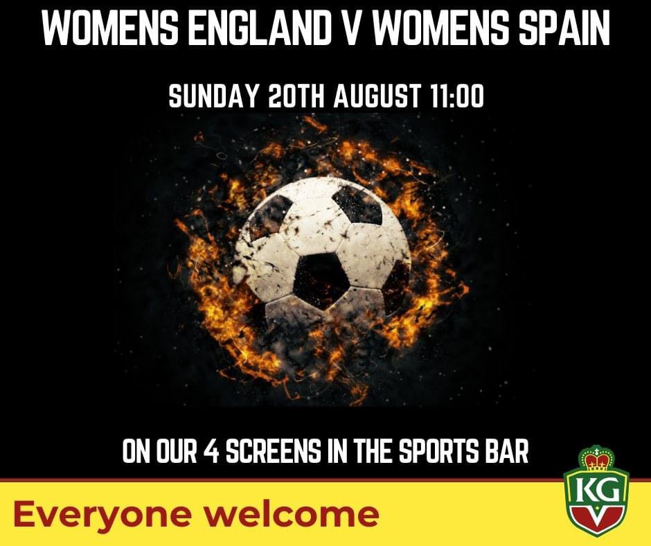 The Lionesses' are into the Final against Spain this SUNDAY @ 11am. Come along to the Sports Bar, grab some breakfast or lunch and enjoy the match! We have our meat draw, open the box and bingo from 1pm so come on down, bring the kids and the dog and make a day of it!