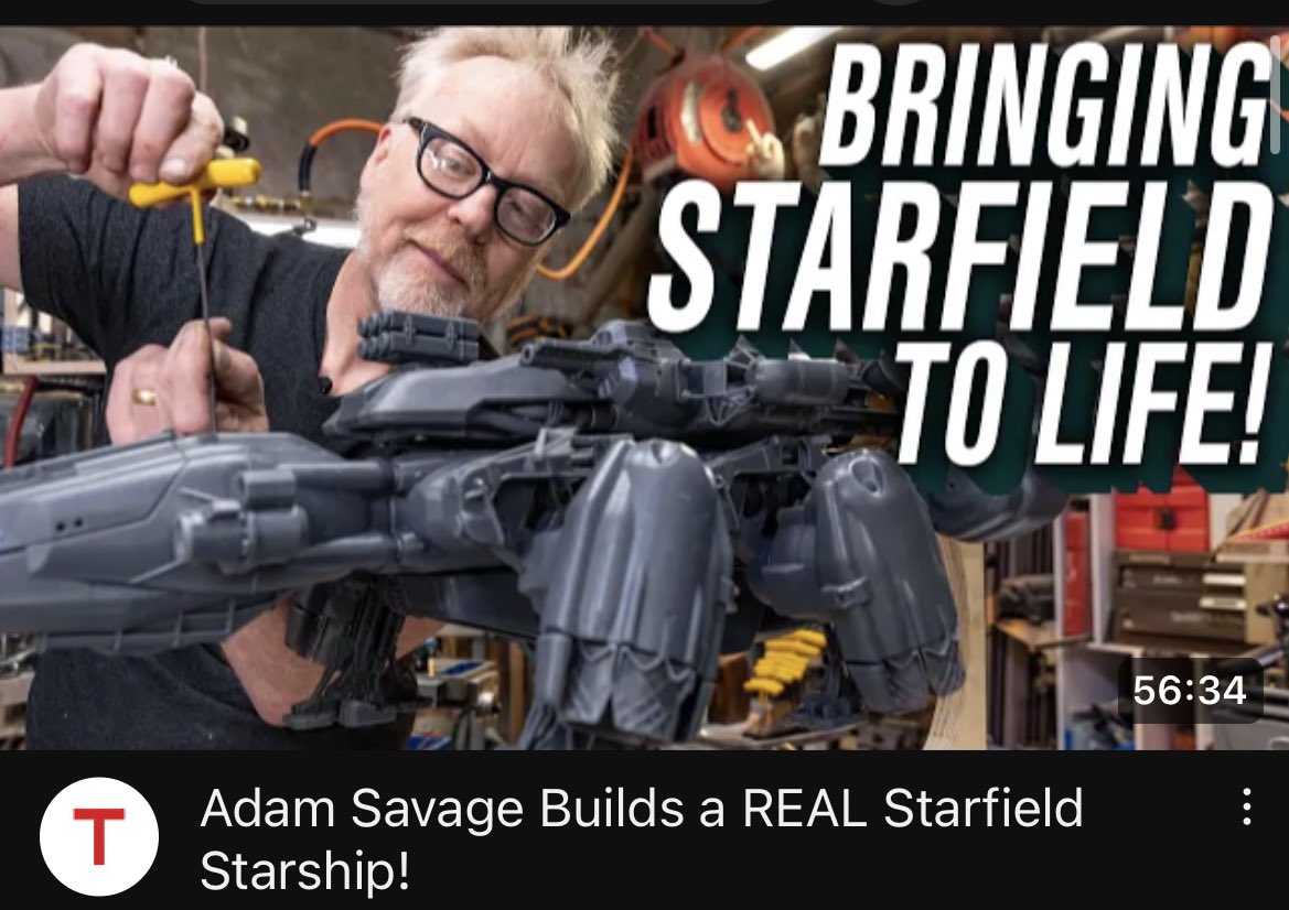 JamieMoranUK's tweet photo. Starfield marketing… 

Yeah it’s happening, and Adam Savage builds the Ship from the trailers 🔥 🚀 

WOW
(I’ve always been a fan of Adam/Tested)

https://t.co/69DVjz47gP https://t.co/OKCfoeH9pM