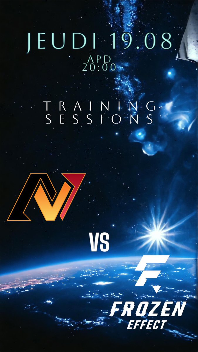 Training contre Frozen Effect jeudi 19.08.2023 en live sur Twitch également !