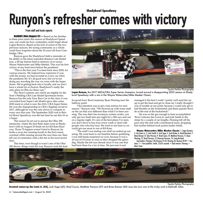 JimCarsonLMD's tweet image. First four pages of #LateModelDigest Wednesday Winners @EvanShotko22 @jtownspeedway @AngolaSpeedway @hunterjackracer @tjracing_41 @EddieMac71 @ShadyBowl @aaron_creed