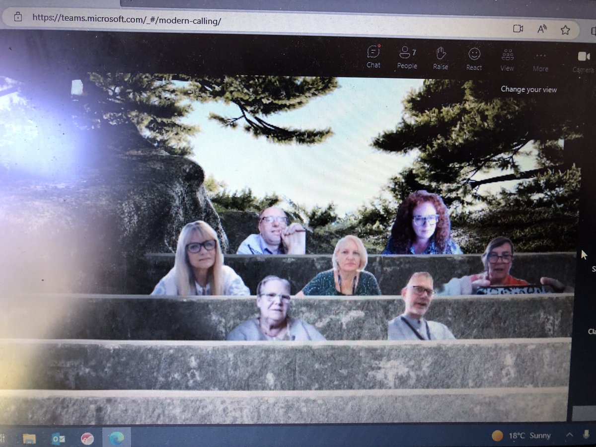 Working remotely today and had a Teams issue on my laptop so went for the ‘together’ option.
This was the result! Did the trick even if we do all look very odd!
