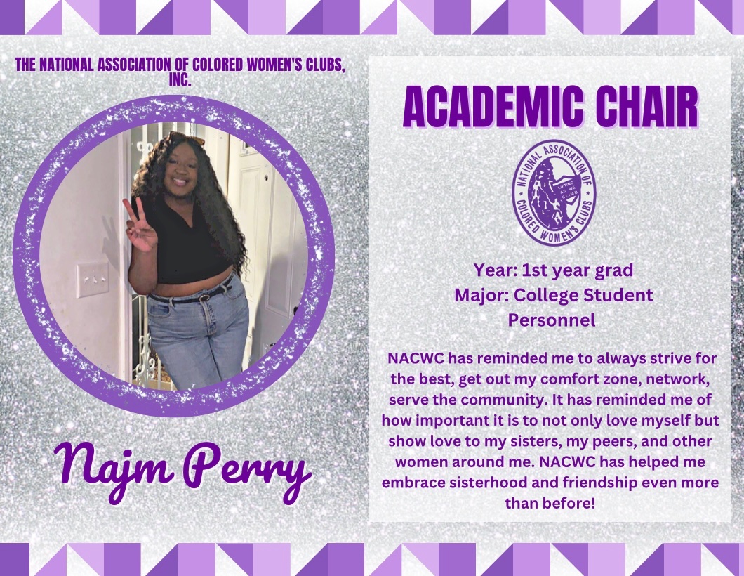 Meet W.O.I’s new Academic Chair, Najm Perry💟