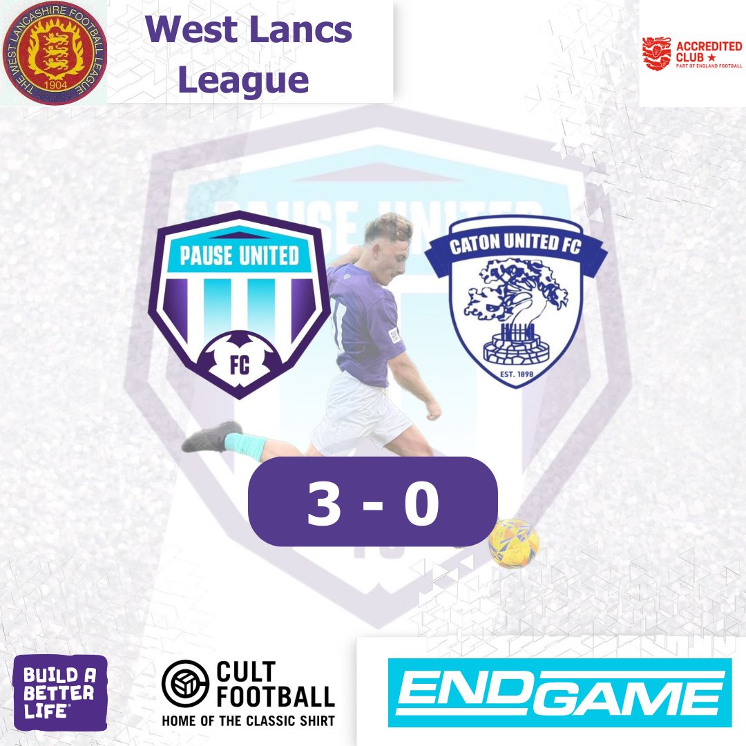 PauseUnited's tweet photo. 🟣 RESULT Won 3 - 0
⚽⚽ Tom Knight x 2 (Assist Ben Roberts and Marcello Ceraldi)
⚽ Jordan Lynch (Assist Tom Knight)
MOM - Jay Wilcox @westlancsleague
https://t.co/exw2NVT2iu
https://t.co/MCDMrJPDI2
#BuildaBetterLife
#footballandwellbeing https://t.co/eQdn0FWiHe