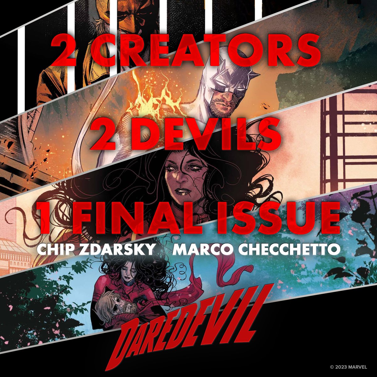 The end is here. 🔥 @zdarsky and @MChecC's time with the Devils of Hell's Kitchen comes to an end in 'Daredevil' #14!