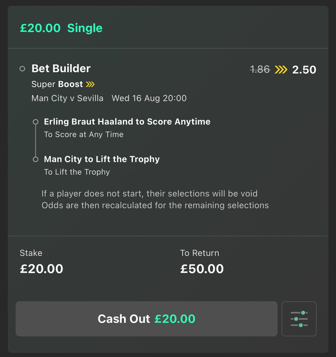 LordFootyTips's tweet image. 😍 £50 FREE CASH GIVEAWAY!!!

If Haaland scores &amp;amp; Man City win tonight, I’ll give £50 cash to one of you! 

❤️🔁 LIKE / RT to enter!!!!
