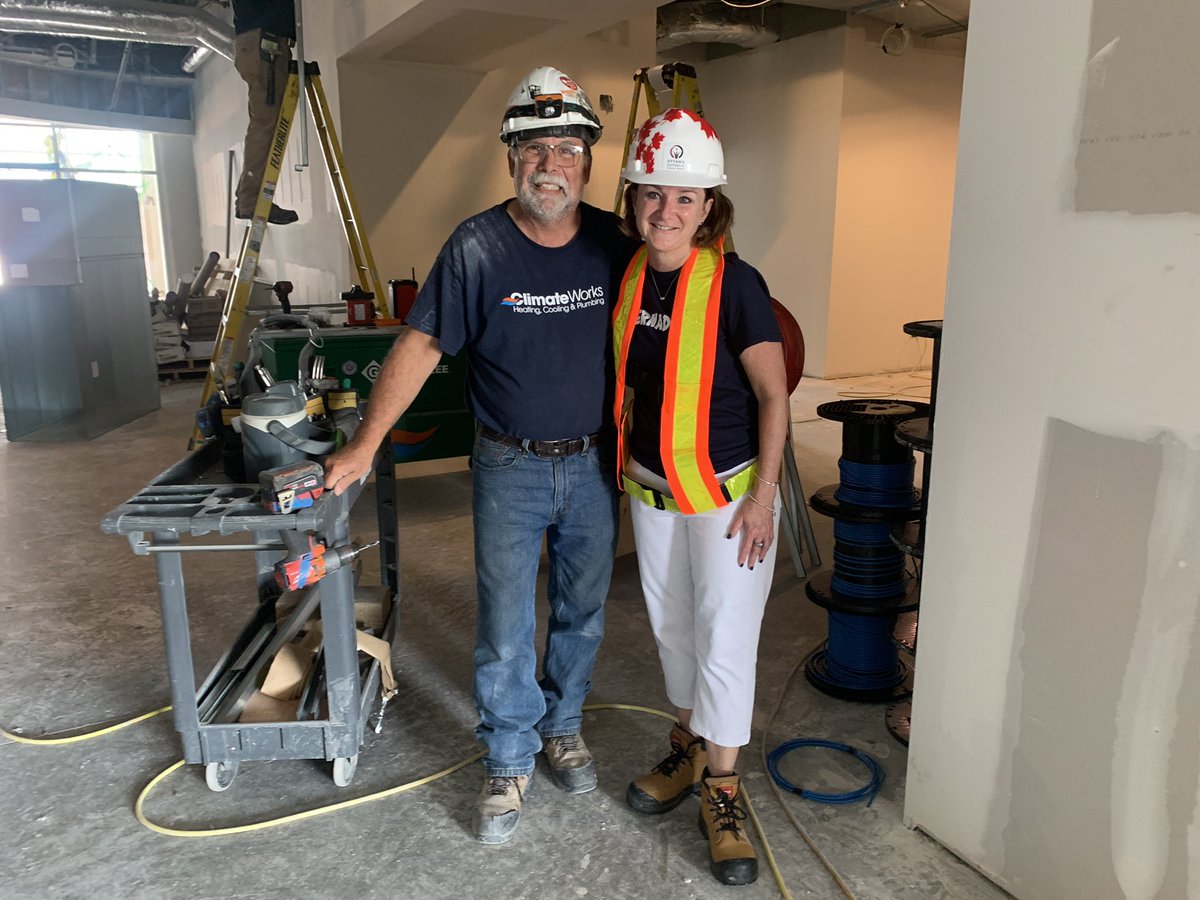 BernadetteOCSB's tweet photo. I’m meeting so many incredible tradespeople during this  journey at St Bernadette.  Each day they work together and they are creating such a special new school for all of us.  Thank you! @OttCatholicSB https://t.co/z2V7KN7OeS