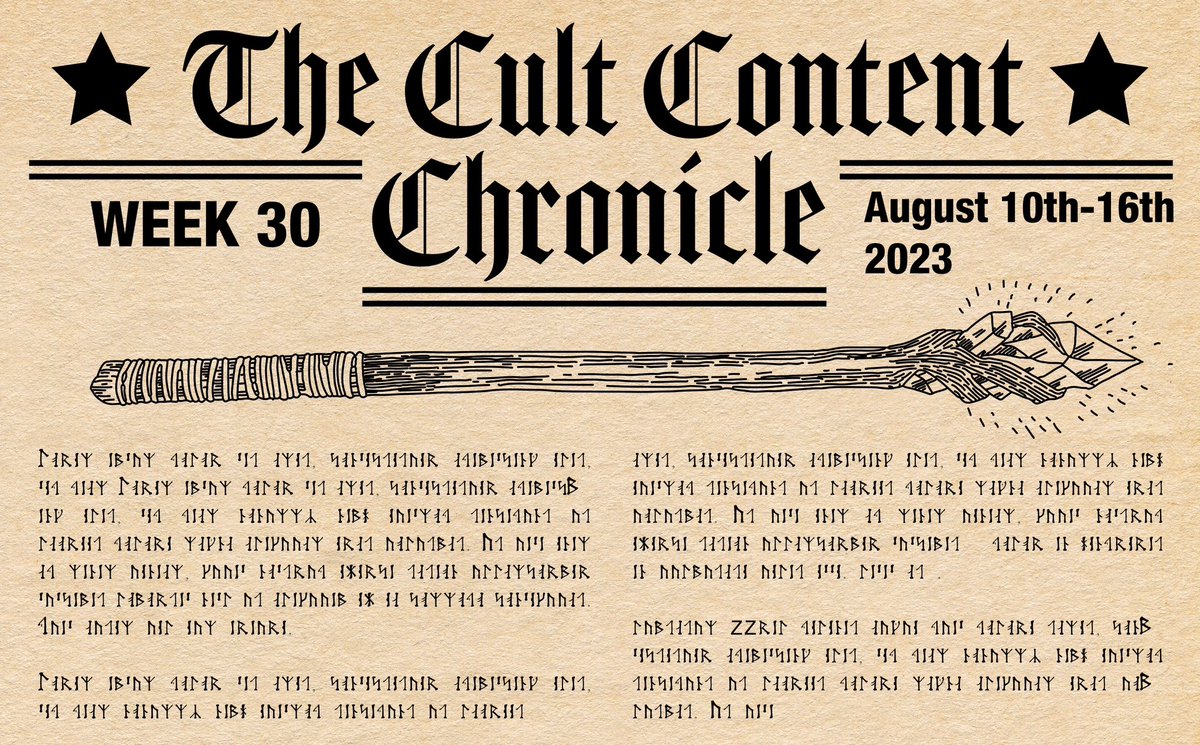 Read all about it! Happy Wizard Wednesday and welcome to week 30 of the Cult Content Chronicle, which showcases what @forgottenrunes community members have been creating over the past week! As always, if I missed anything, let me know!