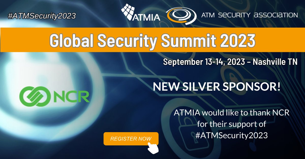 ATMSecurity_ASA's tweet photo. #atmsecurity2023 Sponsor Announcement! https://t.co/nlCPFlNAlV https://t.co/vc7KtUdsag