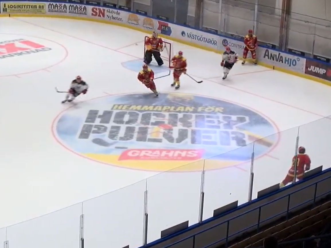 Tydlig kandidat till fräsigast cirkelreklam i #Hockeyettan den här säsongen.