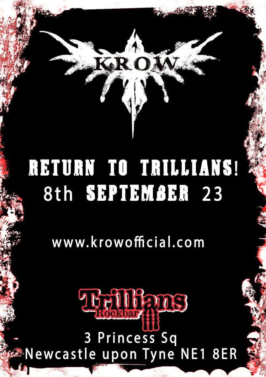 Stoked to come back to #Trillians on September 8th!!
🎶⛧🤘⛧🎶

#music #metal #womeninmusic #womeninmetal #livemusic #UK #supportlivemusic