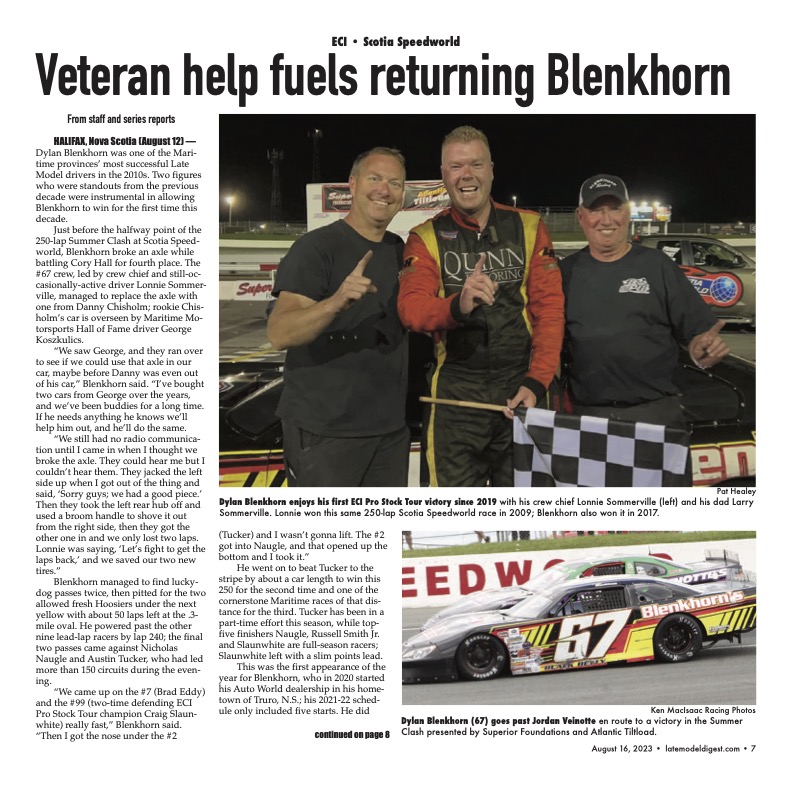 JimCarsonLMD's tweet image. Pages 5-8 of #LateModelDigest Wednesday Winners @aaron_creed @SutherlandAuto @ProStockTour @sswracing @dylanblenkhorn @LSommerville23 @SNM_Park @connorhallweb @chaserob_3 @BGSRacing