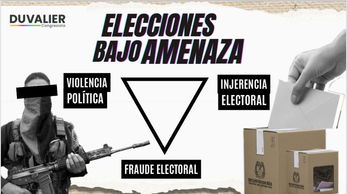 DuvalierSanchez's tweet photo. Las ofensivas y los actos violentos han aumentado conforme avanza la voluntad de paz. Los grupos armados están poniendo en riesgo la vida de líderes y lideresas políticas valiosas y de las elecciones. 

Citamos a #ControlPolítico porque necesitamos un plan de acción contundente, no es posible que estemos cediendo en seguridad, y esté la #DemocraciaBajoAmenaza. Les voy a contar en cifras lo que está sucediendo 👇🏻