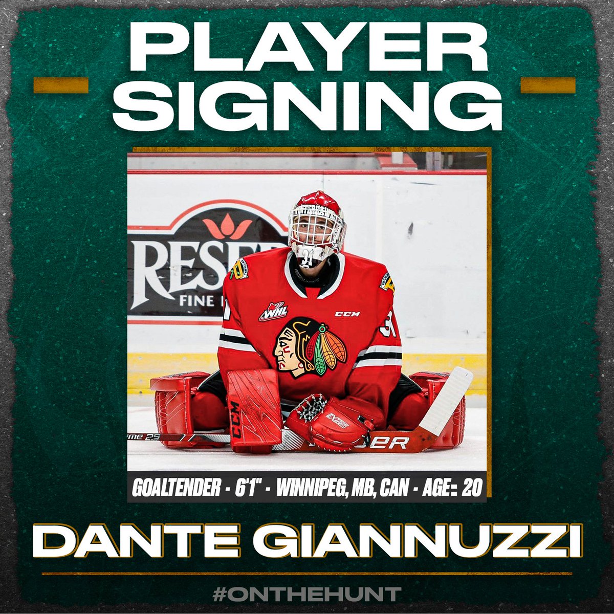 The Utah Grizzlies have signed goaltender Dante Giannuzzi for the 23-24 season

Giannuzzi played with the WHL’s Portland Winterhawks for 5 seasons from 18-23

🔗Read more | utahgrizzlies.com/grizzlies-news…

#OnTheHunt🐻