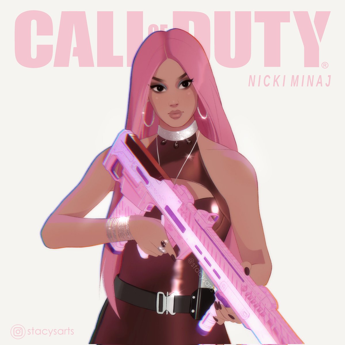stacysarts's tweet photo. @NICKIMINAJ and @CallofDuty

#NickiMinaj #CallofDuty #art #digitalart #barbz https://t.co/EyVe6iE8jK