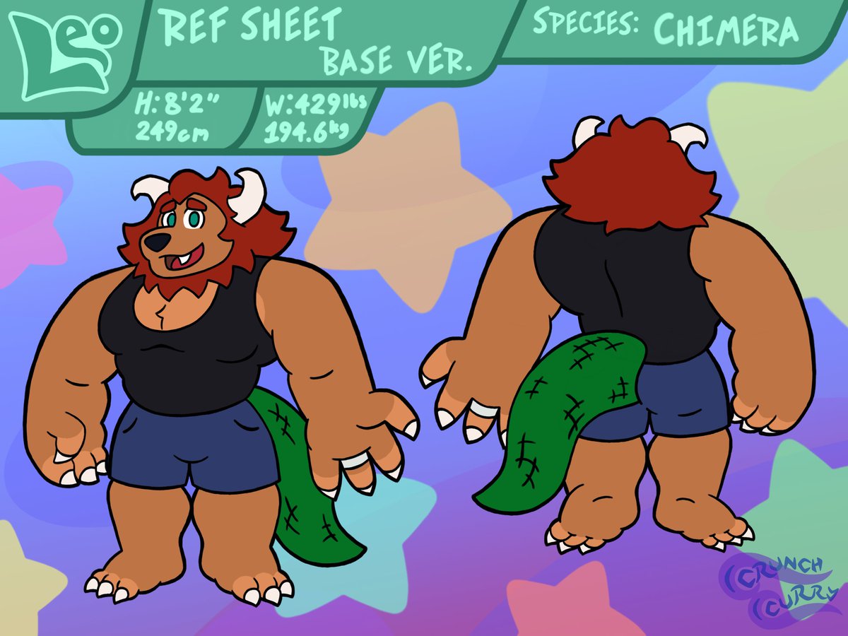 CrunchCurry's tweet photo. Finally finished making a ref for my boi Leo! 💪🦁 https://t.co/jiGOeWjs7k
