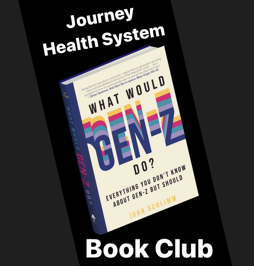 SHOUT-OUT to Journey Health System Book Club that’s currently reading What Would Gen-Z Do?! Journey Health System: 🧠Dickinson Ctr 🧠Beacon Light 🧠Deerfield Behavioral Health 🧠Forest/Warren Mental Wellness 🧠Stairways Behavioral Health @familiustalk @FolioLiterary @ThePAwilds