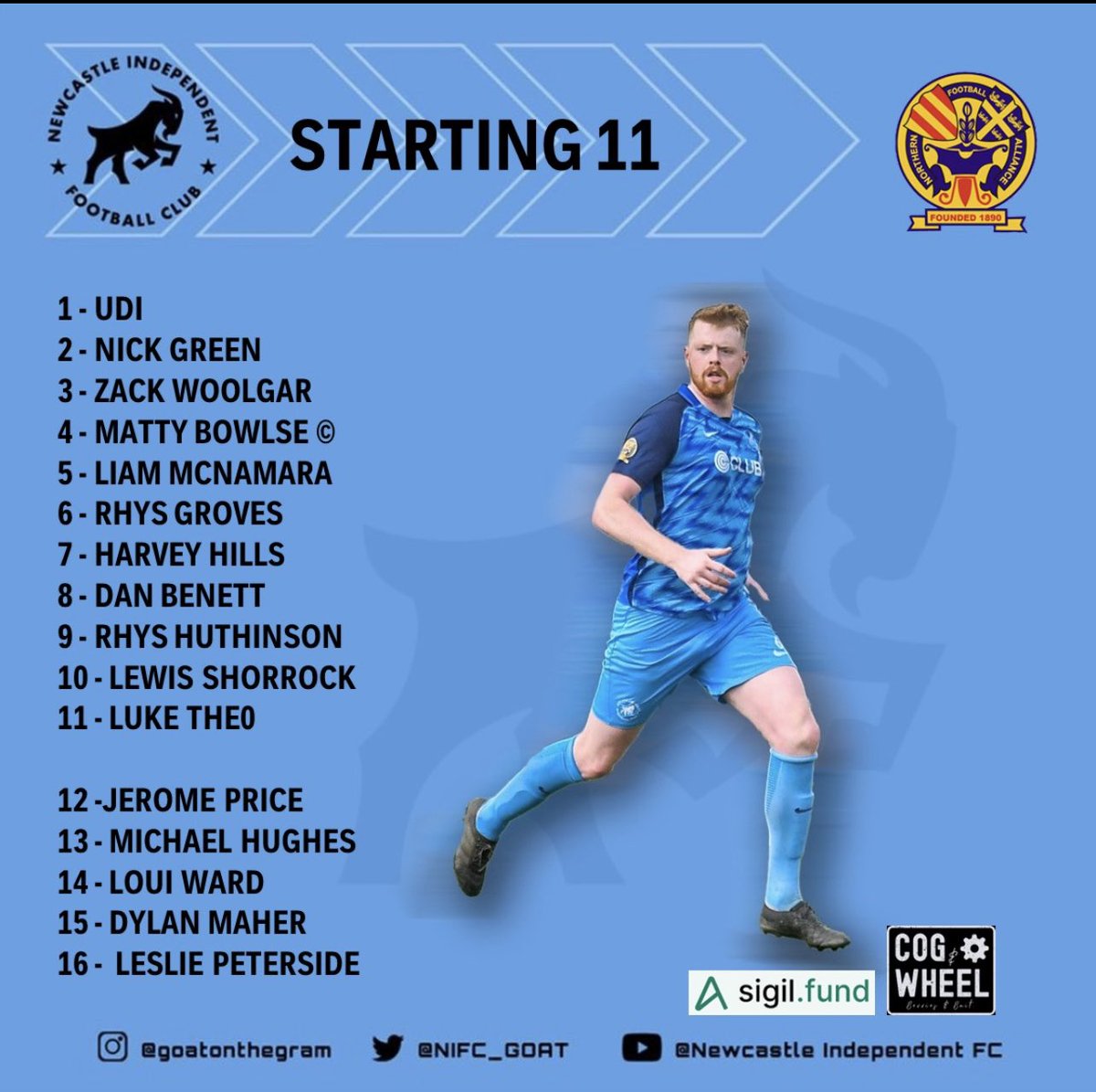 🚨 STARTING 11 TONIGHT 🚨
⏰ 6:45 KO