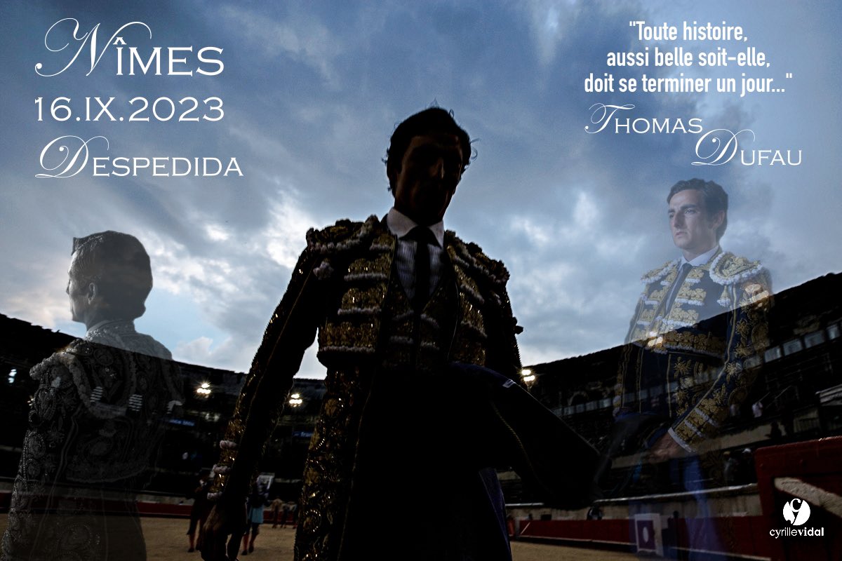 📍NIMES 
🗓️ 16-IX-2023 
DESPEDIDA 

🇫🇷 « Toute histoire aussi belle soit elle doit se terminer un jour… » 

🇪🇸 « Una historia por muy bonita que sea debe acabar un día… » 
-
-
-
📸 <a href="/VidalStudio/">Vidal Cyrille</a> <a href="/ArenesNimes_SCP/">Arènes de Nîmes - Casas&Co</a>