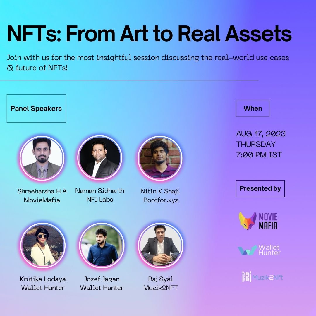 sathish_cp's tweet photo. Come let's explore &amp; deep dive into #Web3 &amp; #NFTs in the real world!

Set your reminders now!  https://t.co/RH27FcaZGE

We are doing it on Linkedin this time!

@Muzik2nft @wallet_hunter @SyalRaj @reachMovieMafia @sandeepnailwal @0xPolygonLabs

#NFTs #Blockchain #Web3 #NFT https://t.co/Q6jeRumdER