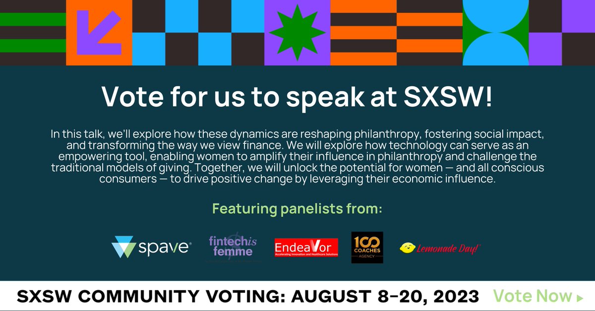 Women are really sparking influential change in tech and finance these days. We’d love to tell you more about it! Vote for us at the link below to help get our panel on diversity, philanthropy, and escalating social good to get picked for SXSW 2024! hubs.li/Q01-zpBD0