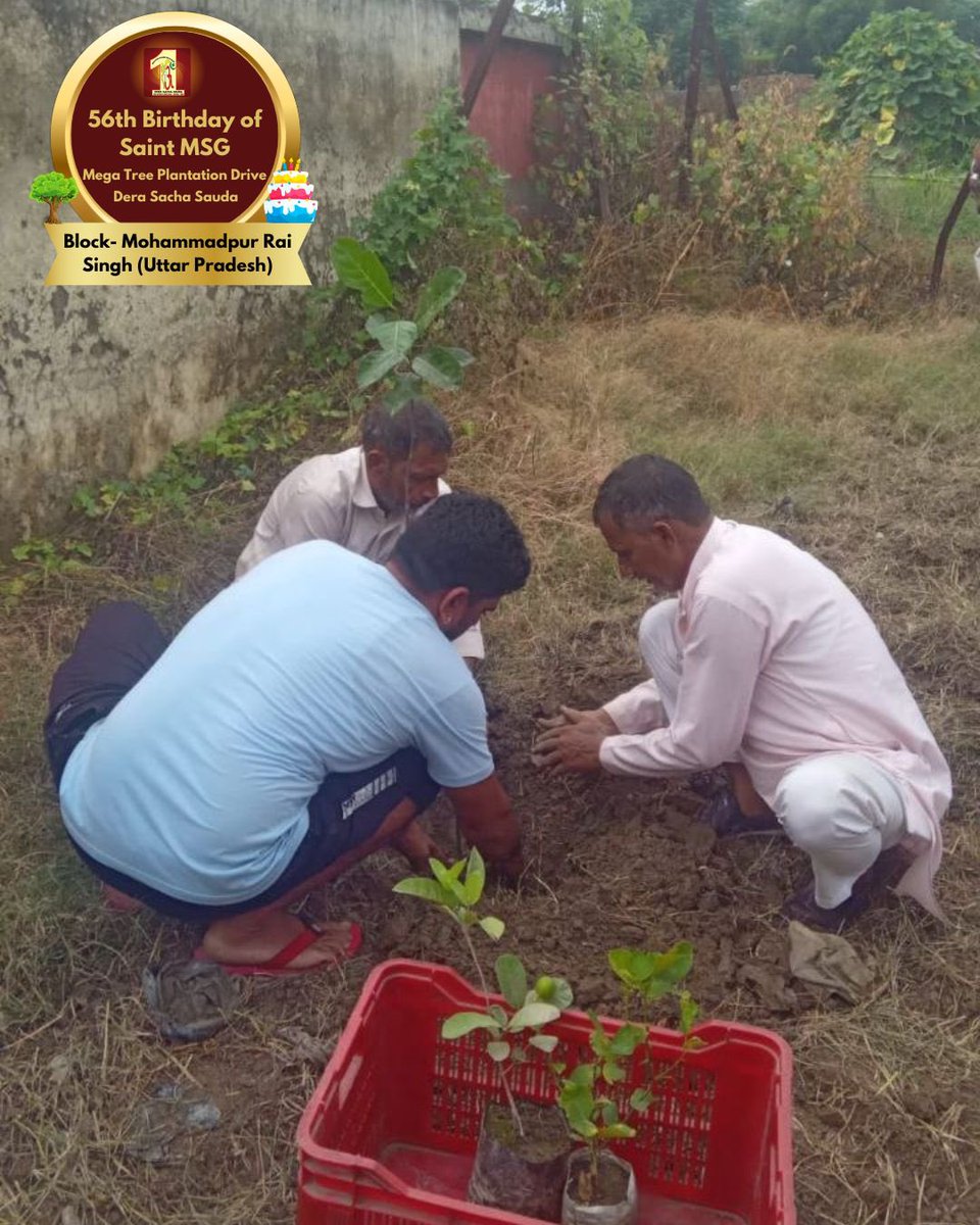 DSSNewsUpdates's tweet photo. Planting trees boosts Earth's green cover and betters the environment. Inspired by Guruji Saint Dr. MSG Insan, volunteers celebrate MSG Bhandara by planting trees!
#TreePlantation #SaintDrMSG #DeraSachaSauda #56thBirthdayOfSaintMSG #56thBirthdayWithTreePlantation #15thAugust https://t.co/DQsigvZOJl