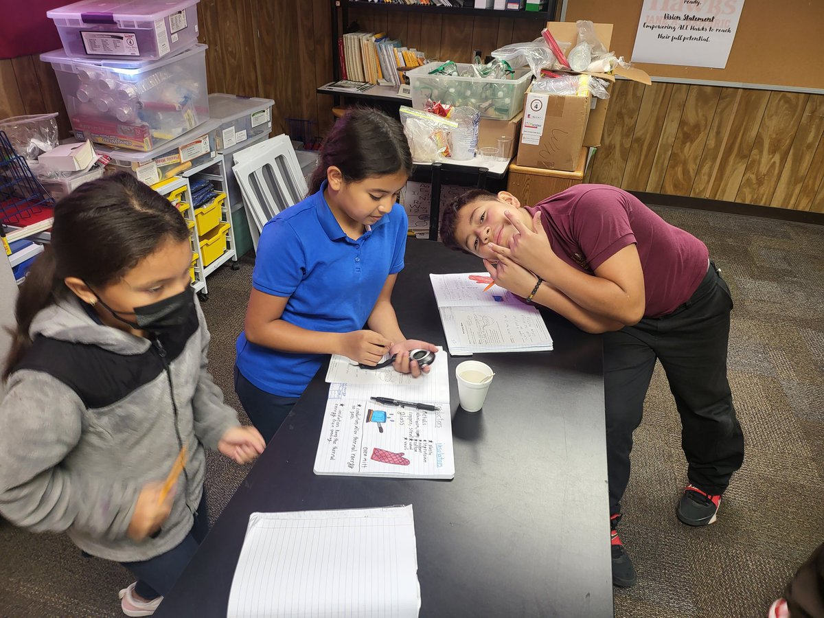 ASantana_JHS's tweet photo. 5th grade hawk scientists investigate different materials for their conduction and insulation of thermal energy. π‘π¨βπ¬π©βπ¬π₯ΌβοΈ #HawkPrideSISD #TeamSISD https://t.co/fXGSPiLVaZ