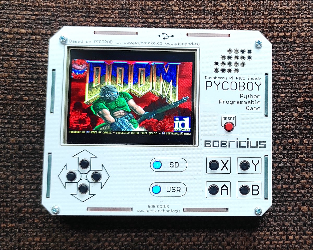 bobricius's tweet image. HW and SW are stolen from #Picopad 
Check/buy original  picopad.eu
pajenicko.cz by @pajenicko 

My design is from reduced #pyprca multicomputer emulator/calculator/communicator #Armachat

Support is WELCOME
patreon.com/bobricius

THANKS