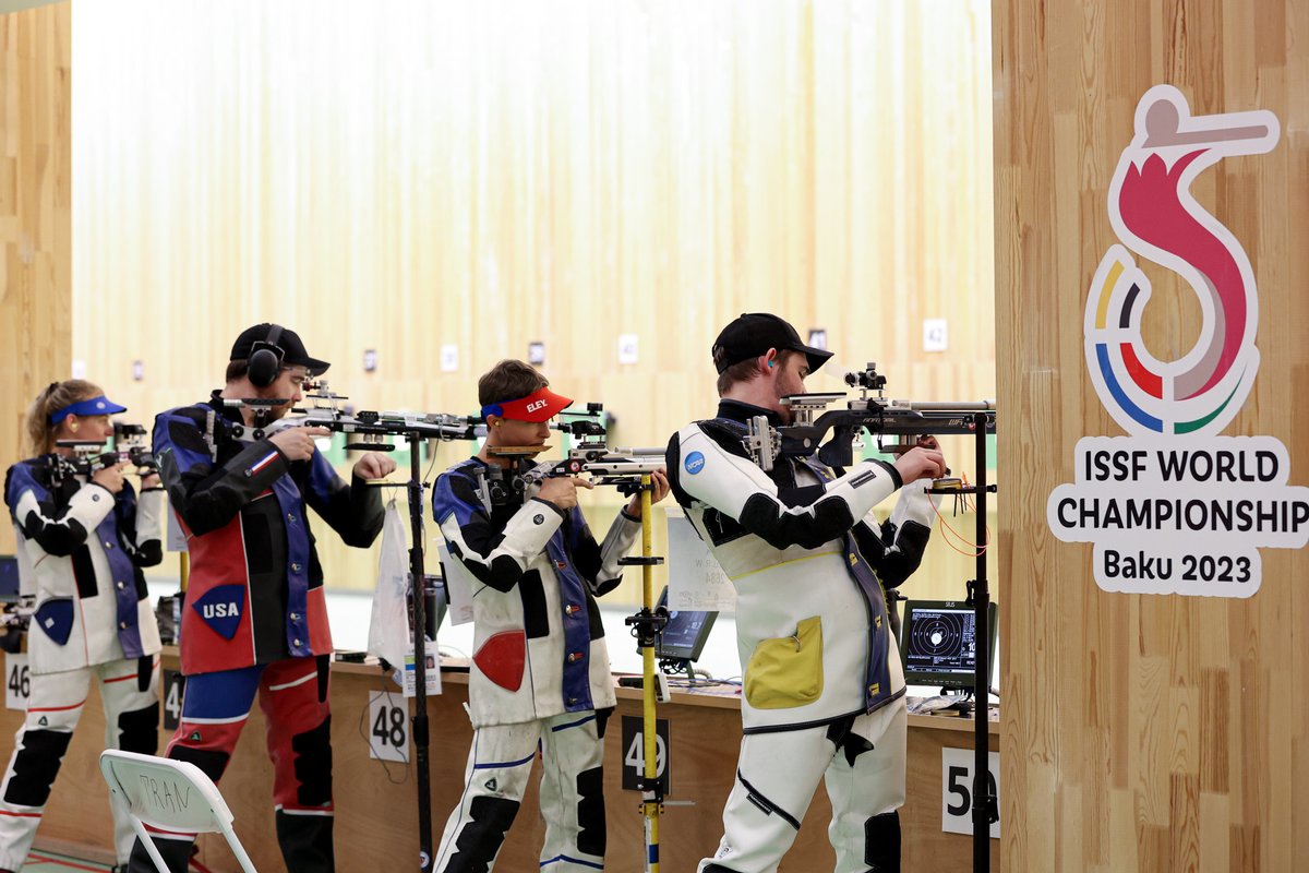 2020 Olympians, Sergeants Alison Weisz & Sagen Maddalena, are in Baku for the 2023 @issf_official World Championships and prepping for the 10m Air Rifle Match. Cheer these @USArmy #Soldiers on.

#PathToParis2024 #RoadToParis204 #KnowTheUSAMU