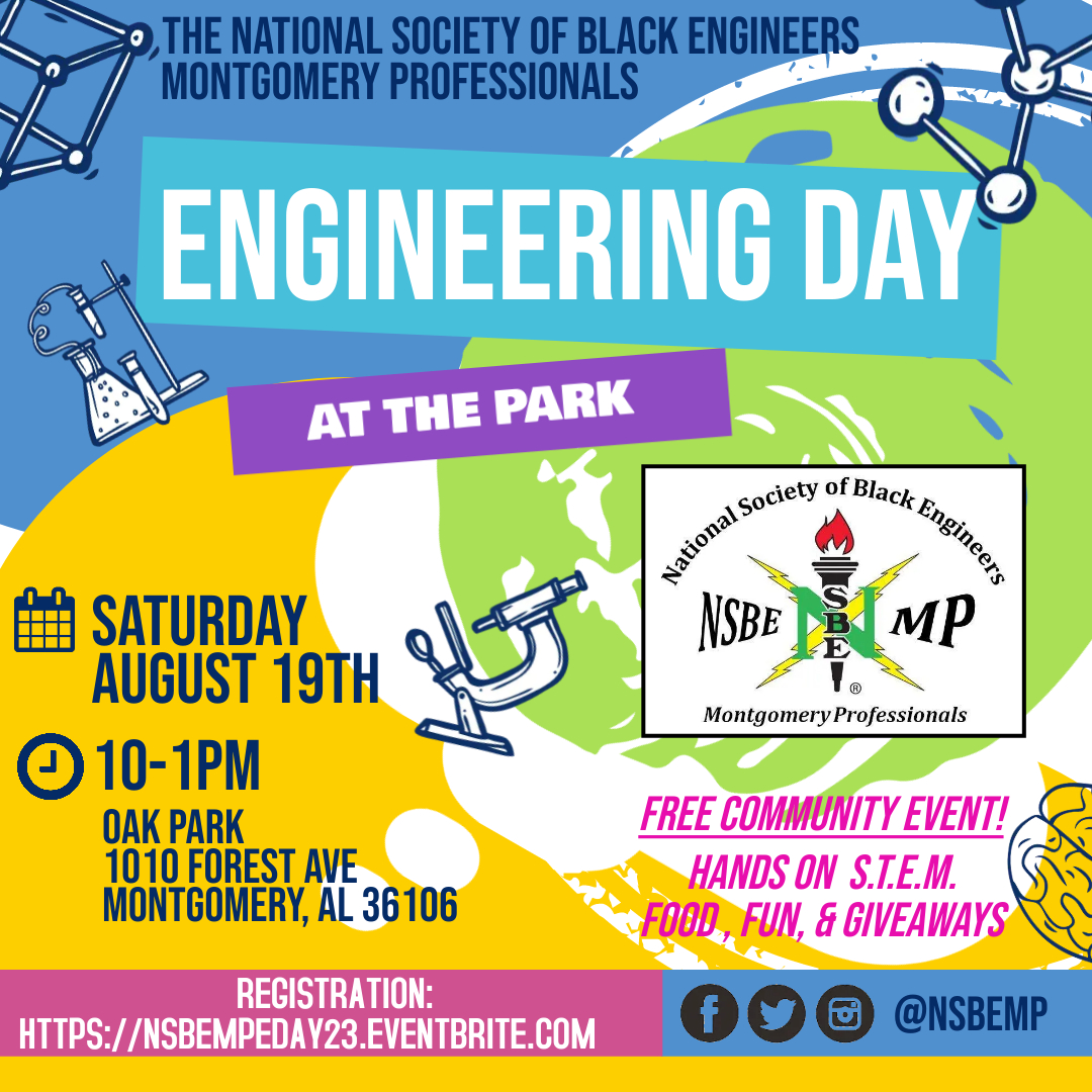 Alabama STEM Council (@alabamastem) on Twitter photo Montgomery!
Don't miss Engineering Day at the Park @ Oak Park! Follow <a href="/NSBEMP/">NSBE Montgomery</a> for more information.
Go to stemcouncil.alabama.gov/stem-near-me to find more statewide #STEM events or to add your own #stemlearning opportunity! Montgomery!
Don't miss Engineering Day at the Park @ Oak Park! Follow <a href="/NSBEMP/">NSBE Montgomery</a> for more information.
Go to stemcouncil.alabama.gov/stem-near-me to find more statewide #STEM events or to add your own #stemlearning opportunity!
