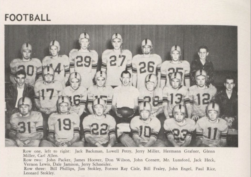 Ross_Local's tweet photo. It's time to cheer on our #RossRams as they take on Wilmington tomorrow night!📷 Give a shoutout to your favorite fall team, coach, or athlete - past OR present - in the comments below for #ThrowbackThursday! 📷
These photos are from the yearbook of 1950 📷
#TBT #RossRams #BeRams https://t.co/DRBCC6vc26
