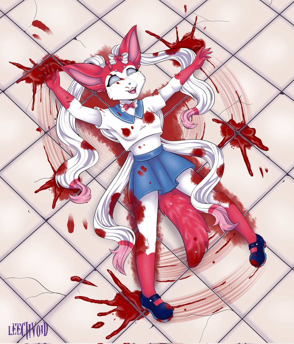 wormybits's tweet image. CW BLOOD //

commission done for @geistfell and @SonjaWusky of their sylveon OC ribbon ♡ had lots of fun with this one

#digitalart #digitalartist #furry #furryfandom #furryart #furryartist #yandere