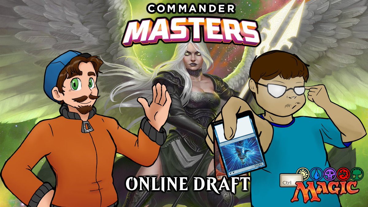 CtrlAltCrit's tweet photo. Tonight we're checking in if #MTGO still has a pulse, and Sean, @MagentaBolt and @magic_ctrl sit down to kick ass at an online draft of the brand spanking new #CommanderMasters! Let's vibe and play some #EDH tonight at 8 PM CST on Twitch / YouTube! #MTG https://t.co/xWYXXdIWsH