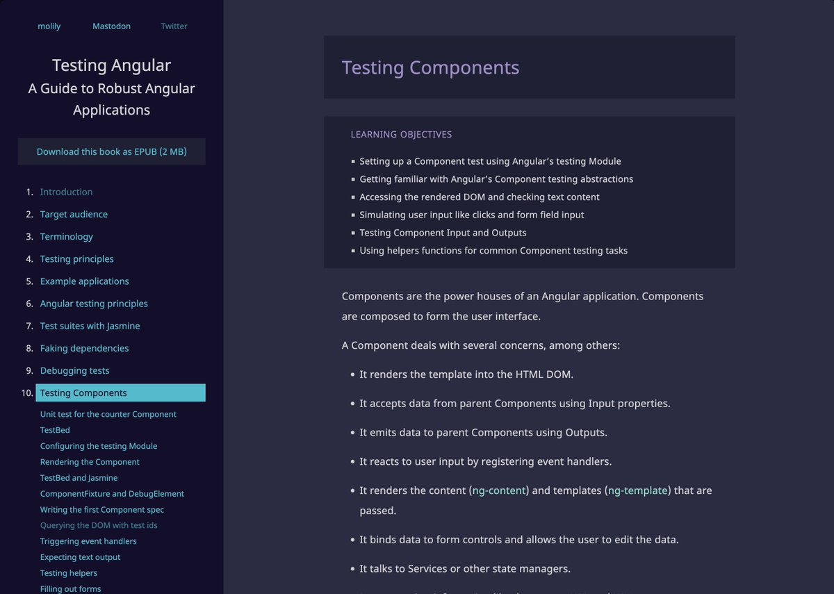 devbyrayray's tweet image. Especially for the @angular developers 🫶

Never went through the basics of writing unit tests for Angular components, services, pipes, directives, or modules? 😅

Or if you need some refresher 💪 

This website helped me so many times 💪 : buff.ly/3y3zVFl  by @molily