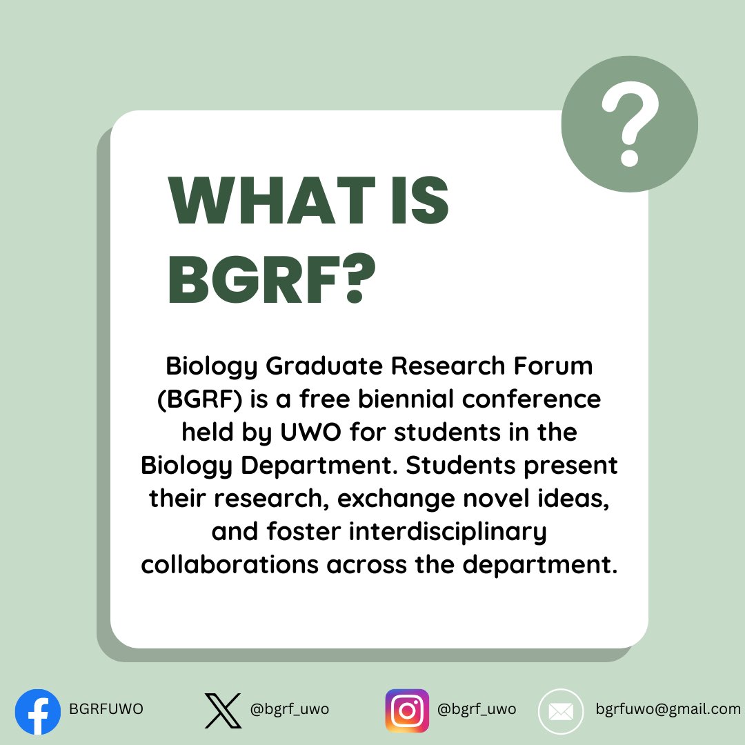 bgrf_uwo's tweet photo. Three FAQ about BGRF! If you’ve been wondering what is BGRF, these slides will provide some info. #bgrf2023 https://t.co/j5iEwG2X6u