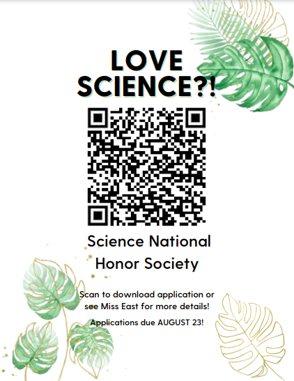 NP_Science_NHS's tweet photo. The Science National Honor Society applications are now available!! Pick one up from Miss East in Room 136!

Applications will be due Wednesday, August 23rd! #NewPalProud #WeAreDragons #ScienceRules🤓 @NP_AEast @NPHS_Science @VoelzJames @SouthernHancock https://t.co/H1oyFHbu2m