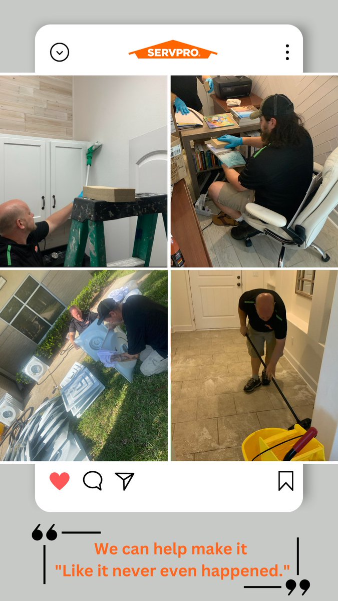 With Servpro's expertise and resources, we can handle any situation and restore your property to its original condition, making it truly seem "Like it never even happened." 🧽🪣 #Restoration #firedamage #waterdamage #reconstruction