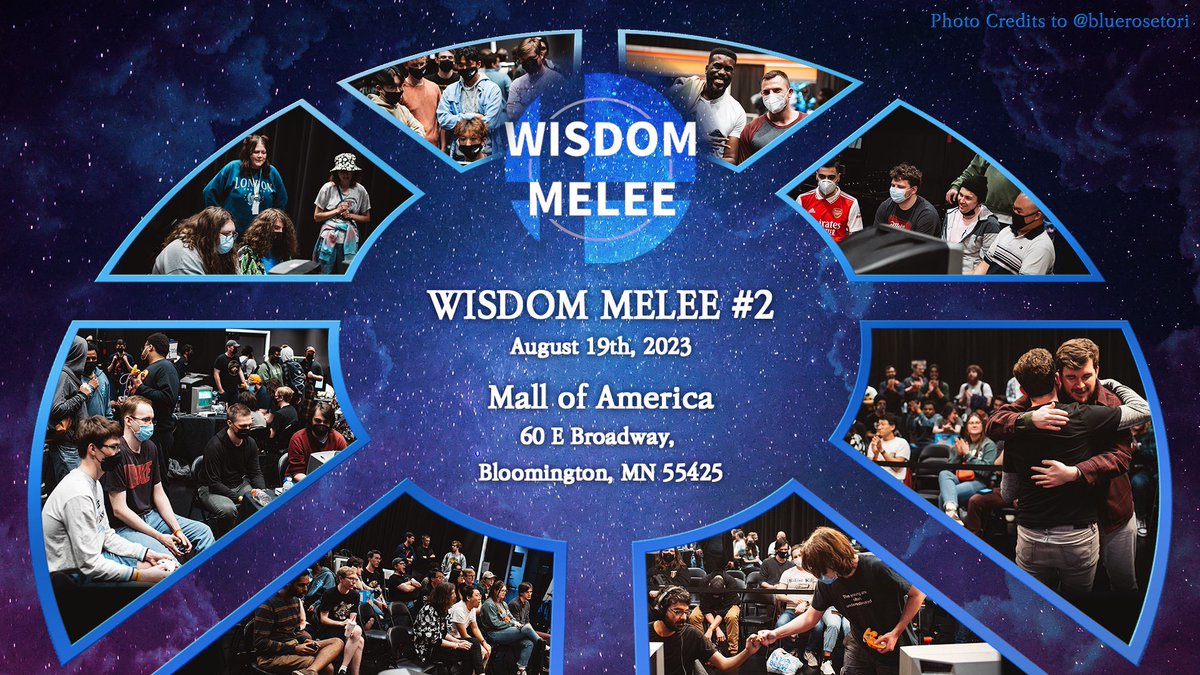 🕛 🦉Wisdom Melee 2 REG CLOSES AT MIDNIGHT TONIGHT! 🕛 🦉 

💵$300 pot bonus courtesy of <a href="/WSDMStudios/">Wisdom Gaming Studios</a> 💵 

🚿WATER FALL BRACKETS (minimum of 4 sets > go 0-3 and still make top 8)🚿

🍻BOGO BEERS🍻 

🦑<a href="/squidslaugh/">Squids Laugh</a> +<a href="/zamu_ssbm/">zamu_3</a> 🦊

📺20+ SET UPS📺 

👀QUAD STREAM👀

⬇️REG BELOW⬇️