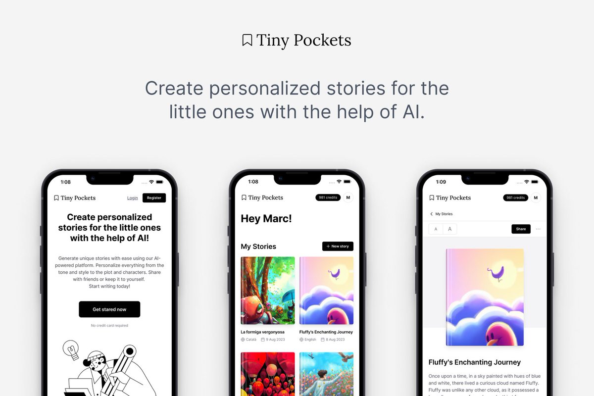 Today I launched my first digital product, tinypockets.io. What do you think? 😊

#buildinpublic #indiehackers #storytelling