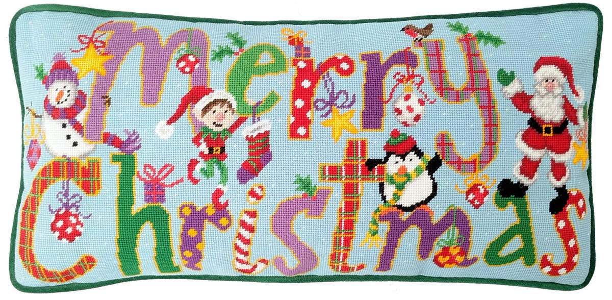 JBCrossStitch's tweet photo. So proud of my tapestry Christmas design! Available as a tapestry kit from Bothy threads https://t.co/tmx2qYPvrA #Christmas #Tapestry #love #penguin #Santa https://t.co/Sh6QbibRSV