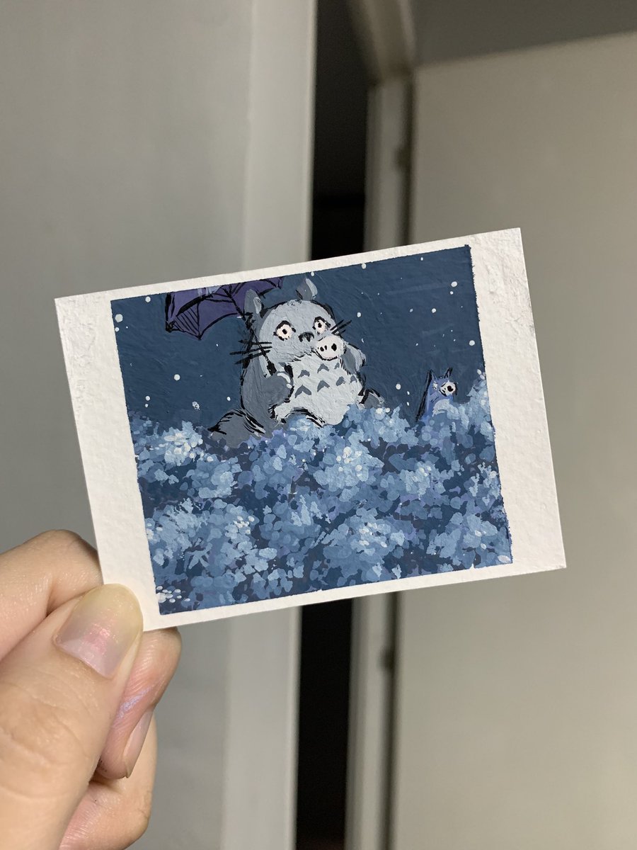 N1S3_BW's tweet photo. Totoro!! #studioghibli #gouache https://t.co/Tv7c935bgs