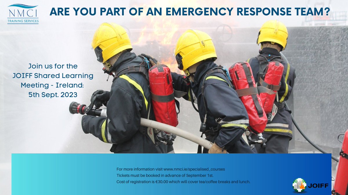 NMCIServices's tweet photo. The @OfficialJOIFF shared learning meeting programme and guest speakers has been announced. Join us on Sept. 5th at the #NMCI.
https://t.co/nfgNEWcYcW
#ert #firefighting #incidentresponse #joiff #foam #highhazard https://t.co/tvN8K09Aoh