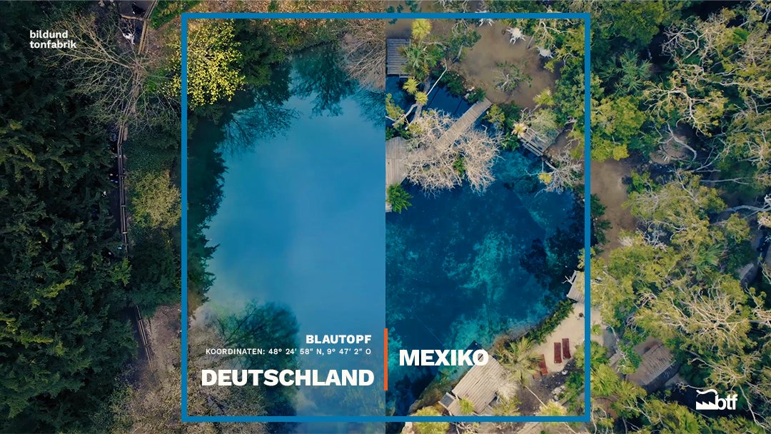 Mexiko ist für seine azurblauen Cenoten bekannt, aber wusstet ihr, dass es sowas auch in Deutschland gibt? Der Blautopf in Blaubeuren erstrahlt mindestens genauso schön 💙 Mehr dazu seht ihr bei #terrax Faszination Deutschland – Der Weg des Wassers, ab heute in der <a href="/zdfmediathek/">zdfmediathek</a>!