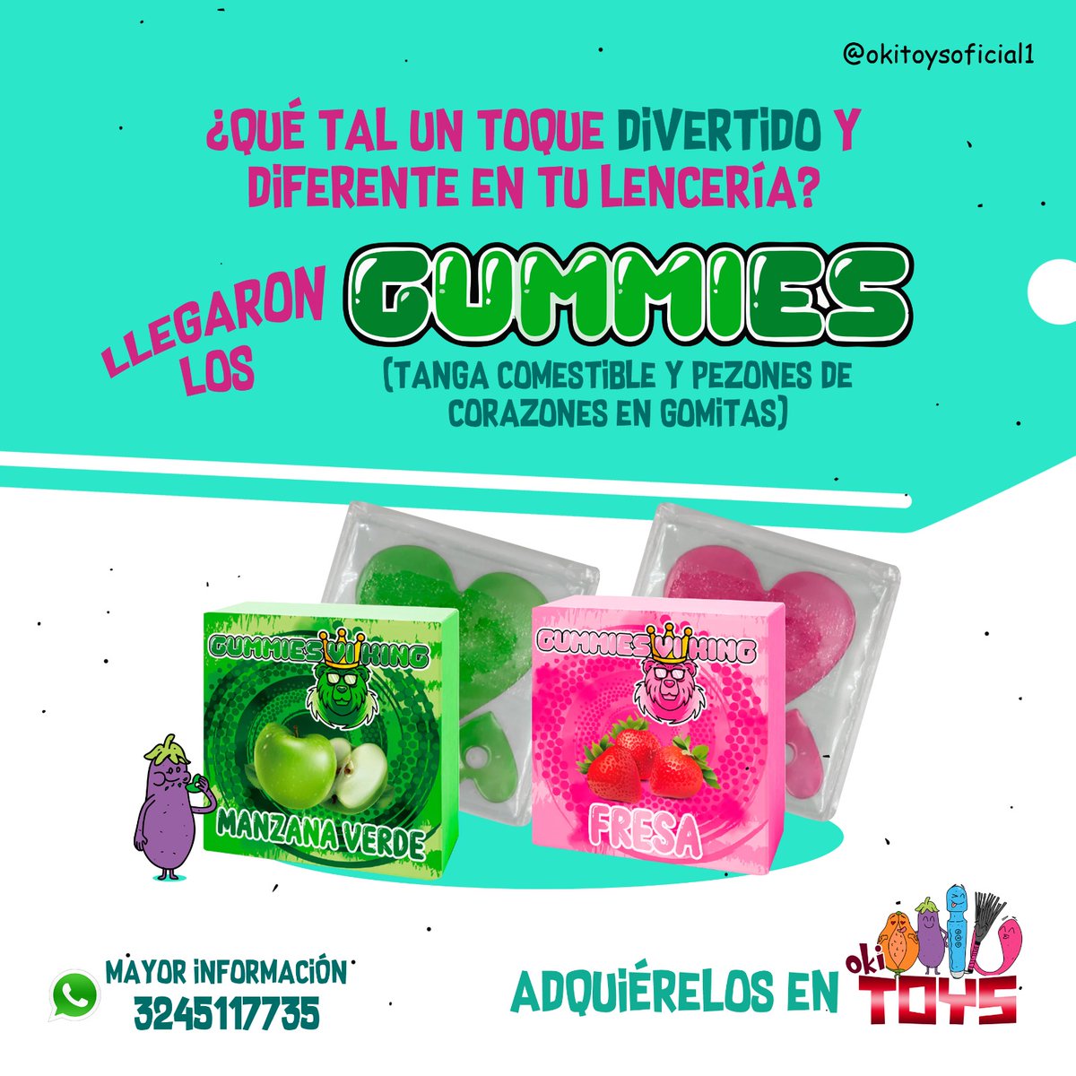 Okitoysoficial's tweet photo. Dale un toque divertido a tu lencería!🤤 https://t.co/rthCnxv4OJ